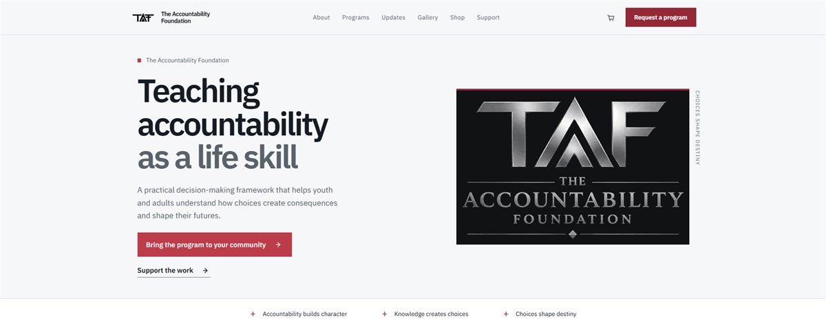 The Accountability Foundation public homepage